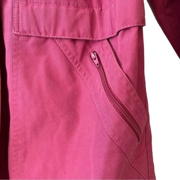 London Fog | Pink Zip Front Utility Jacket, Medium - Picture 4 of 7